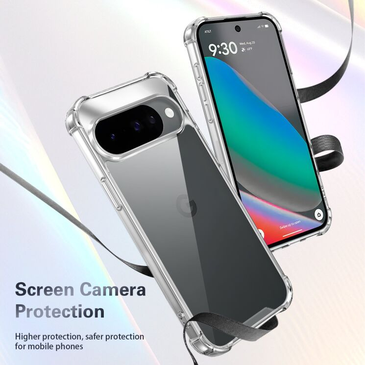 Захисний чохол Deexe Crystal Hybrid для Google Pixel 10 / 10 Pro - Transparent: фото 6 з 12