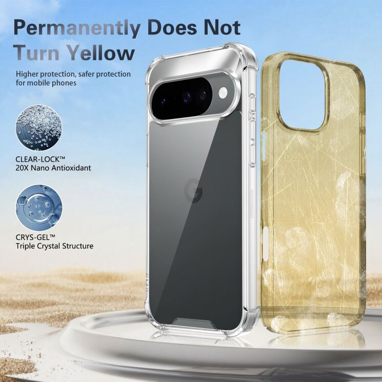Захисний чохол Deexe Crystal Hybrid для Google Pixel 10 / 10 Pro - Transparent: фото 9 з 12