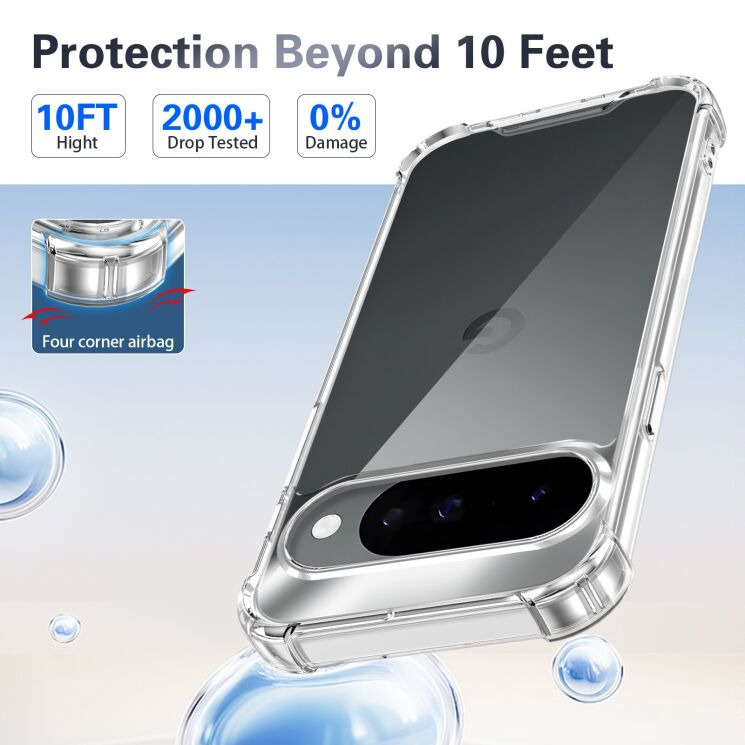Захисний чохол Deexe Crystal Hybrid для Google Pixel 10 / 10 Pro - Transparent: фото 3 з 12