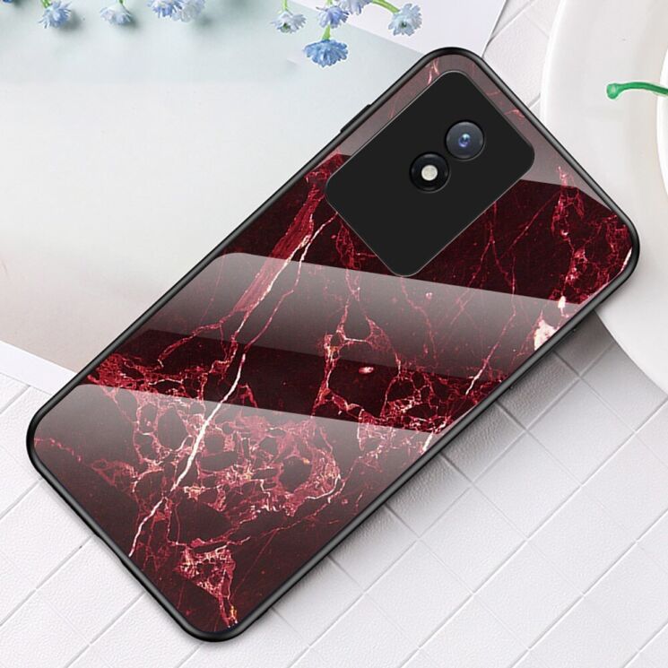 Чехол с рисунком Deexe Gradient Pattern для VIVO Y02 - Red: фото 2 из 7