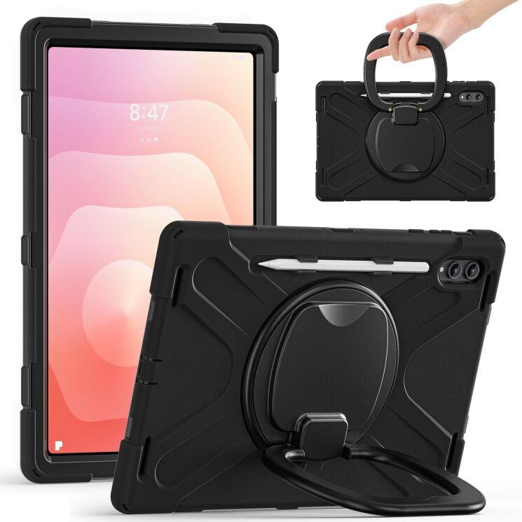 Защитный чехол Deexe Hand Grip для Samsung Galaxy Tab S12 Ultra / S11 Ultra (X930/X936) - Black (435702B) Защитный чехол Deexe Hand Grip для Samsung Galaxy Tab S12 Ultra / S11 Ultra (X930/X936) - Black: фото 1 из 10