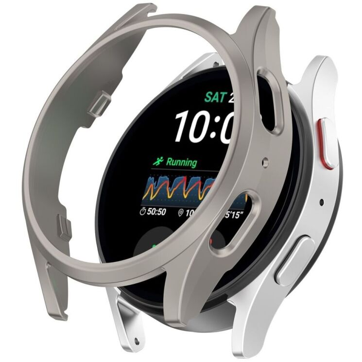 Захисний чохол Deexe Hard Frame для Samsung Galaxy Watch 7 (40mm) - Titanium: фото 1 з 7