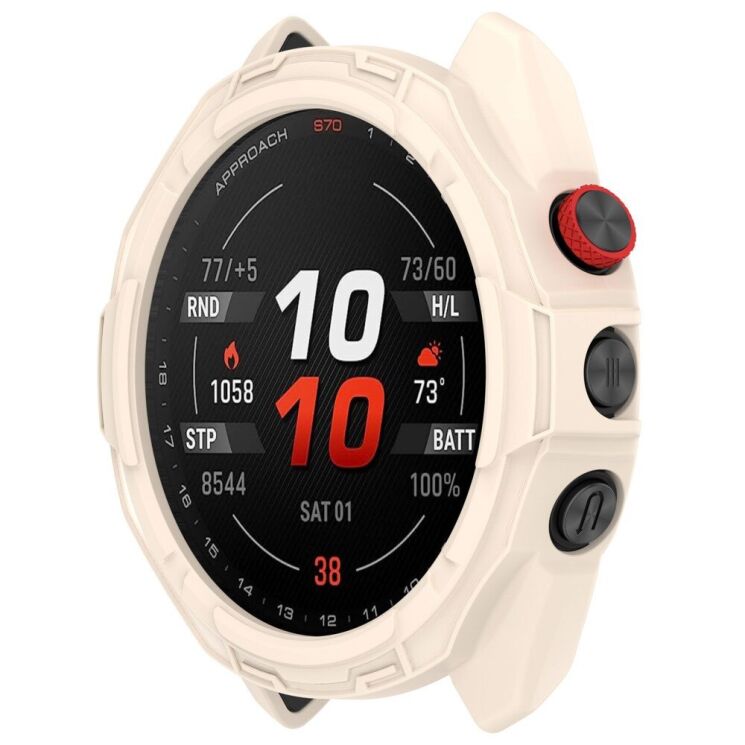 Защитный чехол Deexe Hollow Cover для Garmin Approach S70 42mm - Starlight: фото 4 из 8