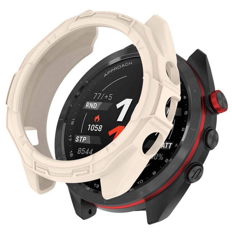 Защитный чехол Deexe Hollow Cover для Garmin Approach S70 42mm - Starlight: фото 1 из 8