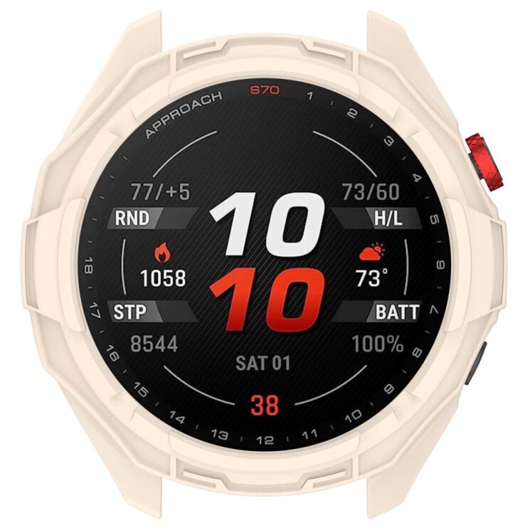 Защитный чехол Deexe Hollow Cover для Garmin Approach S70 42mm - Starlight: фото 6 из 8