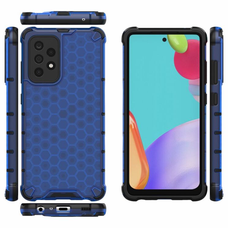 Защитный чехол Deexe Honeycomb Series для Samsung Galaxy A52 (A525) / A52s (A528) - Blue: фото 2 из 6