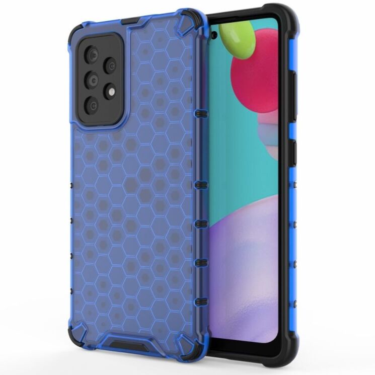 Защитный чехол Deexe Honeycomb Series для Samsung Galaxy A52 (A525) / A52s (A528) - Blue: фото 1 из 6