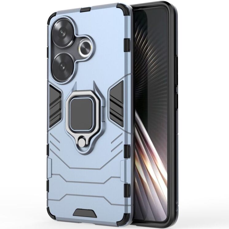 Защитный чехол Deexe Hybrid Case для Xiaomi Poco F6 - Blue: фото 2 из 6