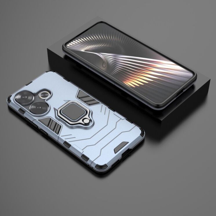 Защитный чехол Deexe Hybrid Case для Xiaomi Poco F6 - Blue: фото 4 из 6