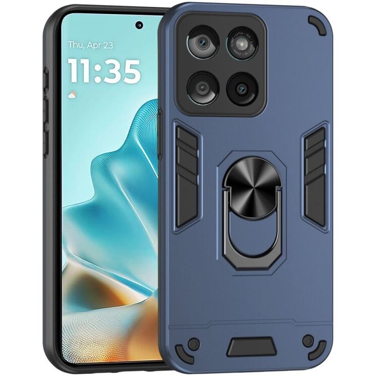 Защитный чехол Deexe Hybrid Shell для Motorola Edge 60 Fusion - Blue: фото 1 из 7