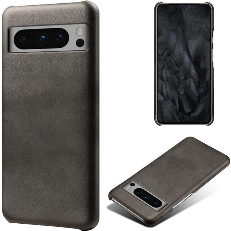 Защитный чехол Deexe Leather Back Cover для Google Pixel 8 Pro - Black: фото 1 из 4