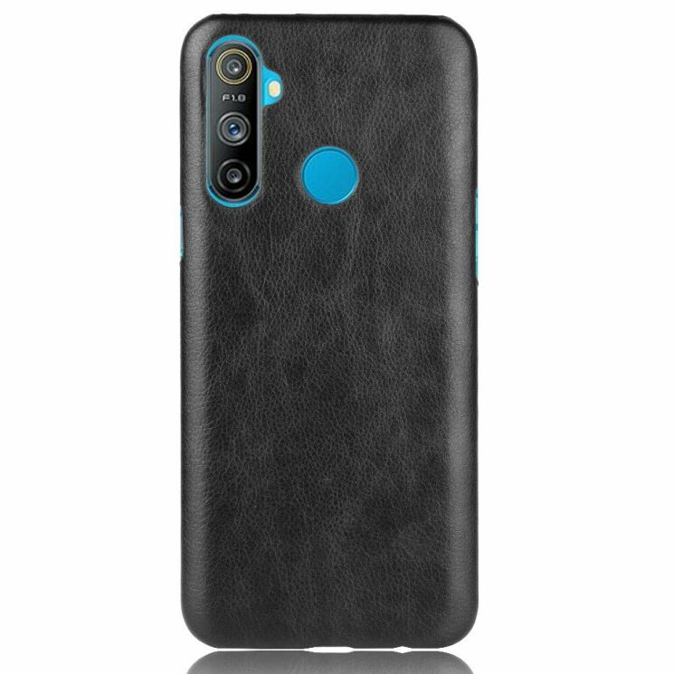 Захисний чохол Deexe Leather Back Cover для Realme C3 - Black: фото 2 з 6