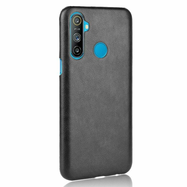 Захисний чохол Deexe Leather Back Cover для Realme C3 - Black: фото 3 з 6