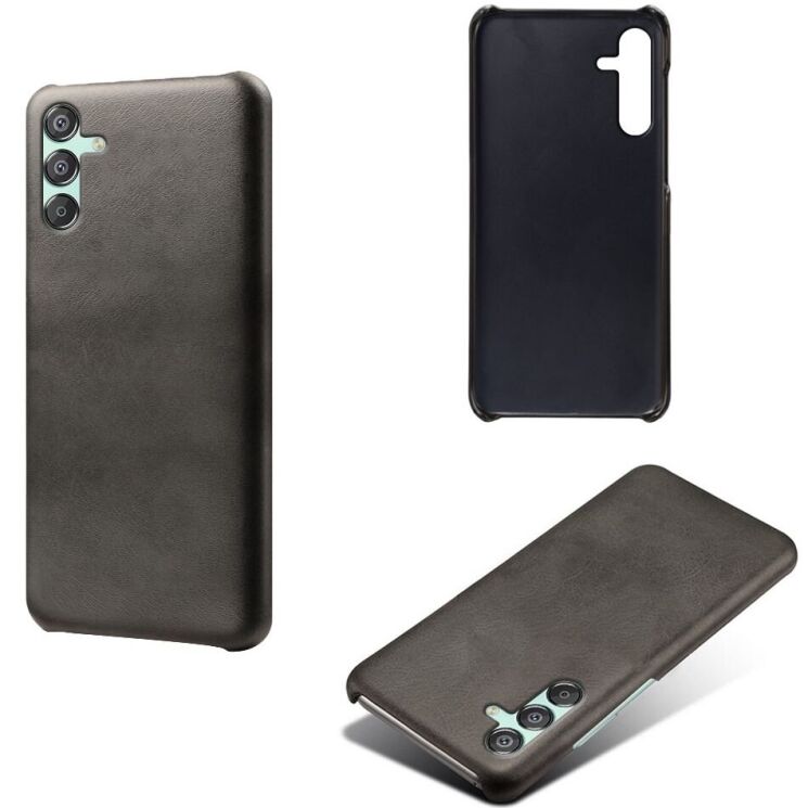 Захисний чохол Deexe Leather Back Cover для Samsung Galaxy M15 (M156) - Black: фото 4 з 4