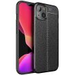 Защитный чехол Deexe Leather Cover для Apple iPhone 14 - Black (291920B)
