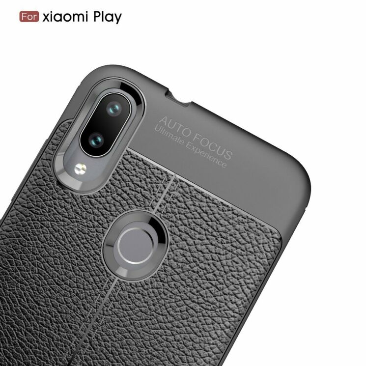 Защитный чехол Deexe Leather Cover для Xiaomi Mi Play - Black: фото 9 из 13