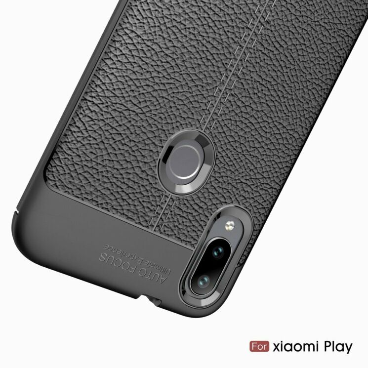 Защитный чехол Deexe Leather Cover для Xiaomi Mi Play - Black: фото 4 из 13