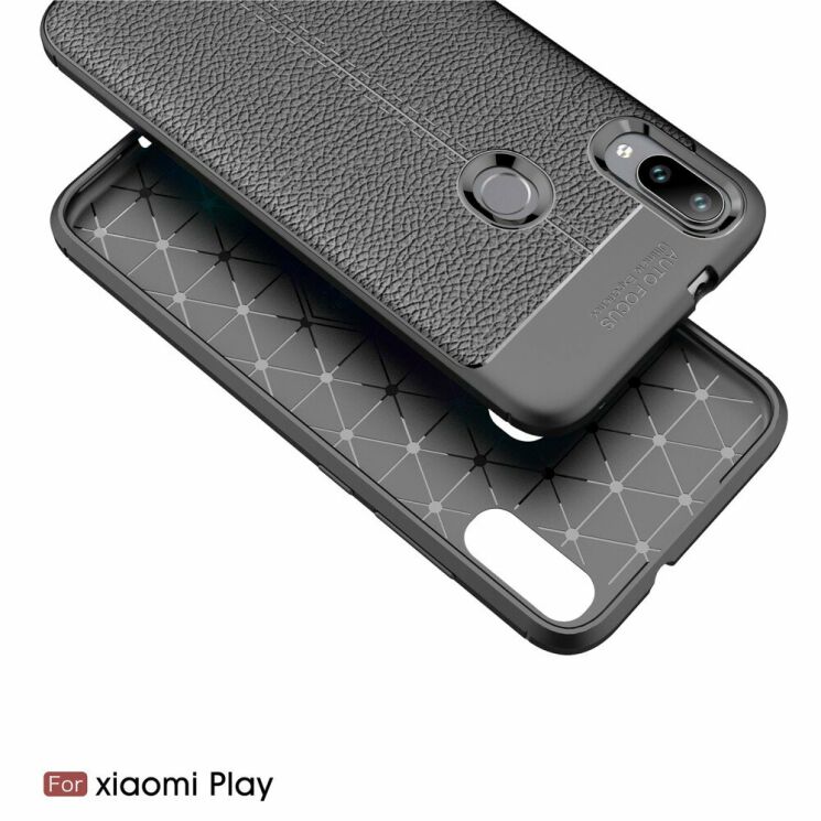 Защитный чехол Deexe Leather Cover для Xiaomi Mi Play - Black: фото 6 из 13