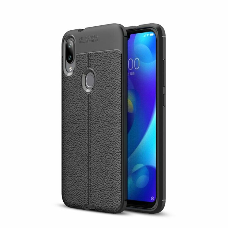 Защитный чехол Deexe Leather Cover для Xiaomi Mi Play - Black: фото 1 из 13