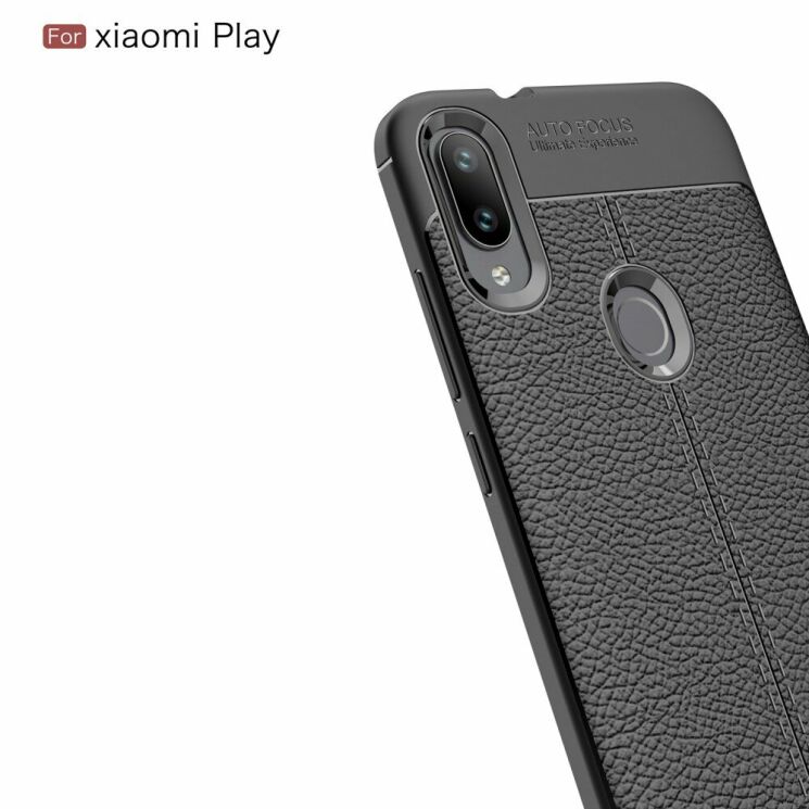 Защитный чехол Deexe Leather Cover для Xiaomi Mi Play - Black: фото 7 из 13