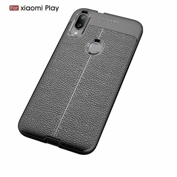 Защитный чехол Deexe Leather Cover для Xiaomi Mi Play - Black: фото 5 из 13