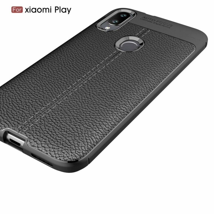 Защитный чехол Deexe Leather Cover для Xiaomi Mi Play - Black: фото 8 из 13