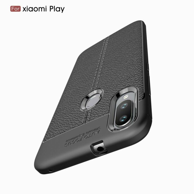 Защитный чехол Deexe Leather Cover для Xiaomi Mi Play - Black: фото 3 из 13