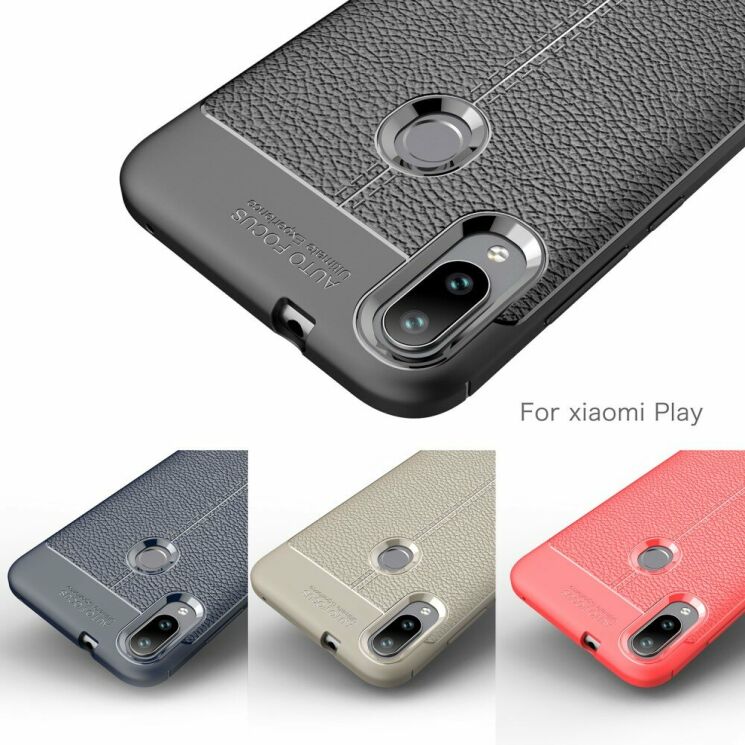 Защитный чехол Deexe Leather Cover для Xiaomi Mi Play - Black: фото 13 из 13