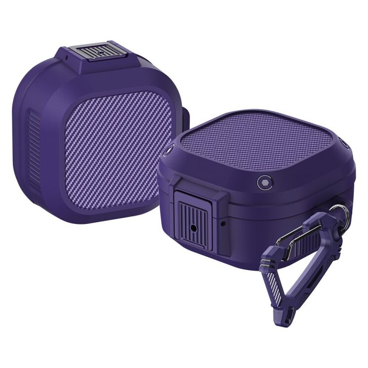 Защитный чехол Deexe Lock Design для Samsung Galaxy Buds Live / Buds Pro / Buds 2 / Buds 2 Pro / Buds FE - Purple: фото 1 из 7