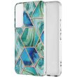 Защитный чехол Deexe Marble Pattern для Samsung Galaxy S22 - Green (290032G)