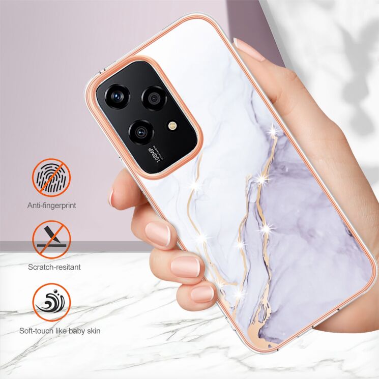 Защитный чехол Deexe Marble Style для Honor 200 Lite - Light Green: фото 4 из 6