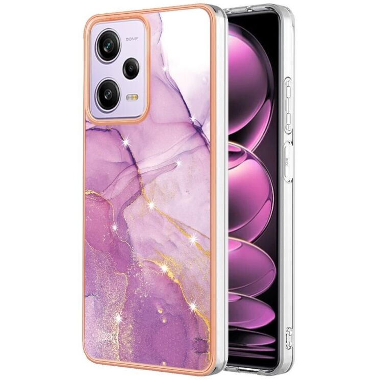 Защитный чехол Deexe Marble Style для Xiaomi Poco X5 Pro / Redmi Note 12 Pro 5G - Light Purple: фото 1 из 6