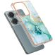 Защитный чехол Deexe Marble Style для Xiaomi Redmi Note 13 Pro 4G / Poco M6 Pro - Green (345763G). Фото 2 из 6