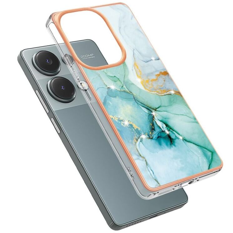Защитный чехол Deexe Marble Style для Xiaomi Redmi Note 13 Pro 4G / Poco M6 Pro - Green: фото 2 из 6