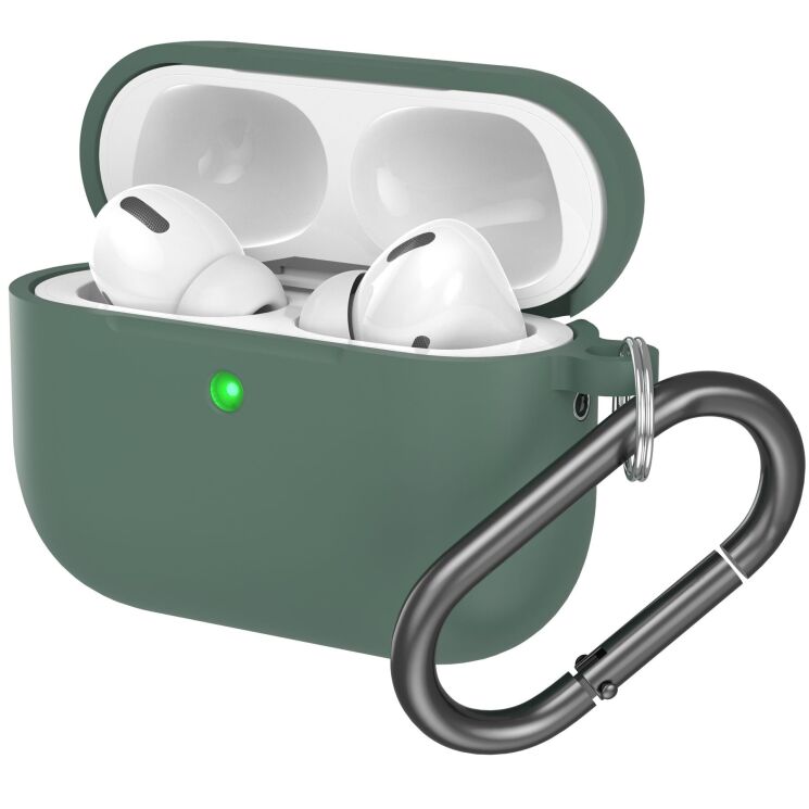 Защитный чехол Deexe Matte Case (FH) для AirPods Pro 3 - Dark Green: фото 4 из 4