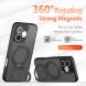 Защитный чехол Deexe Matte Skin Kickstand with MagSafe для Honor 600 Lite - Transparent Black (411807TB). Фото 3 из 13
