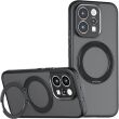 Захисний чохол Deexe Matte Skin Kickstand with MagSafe для Honor 600 Lite - Transparent Black (411807TB)