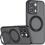 Захисний чохол Deexe Matte Skin Kickstand with MagSafe для Honor 600 Lite - Transparent Black: фото 1 з 13