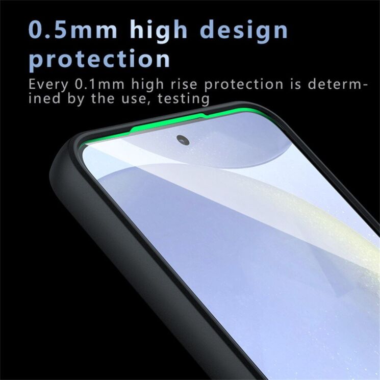Защитный чехол Deexe Matte Skin with MagSafe для Samsung Galaxy S24 FE (S721) - Transparent / Black: фото 9 из 13