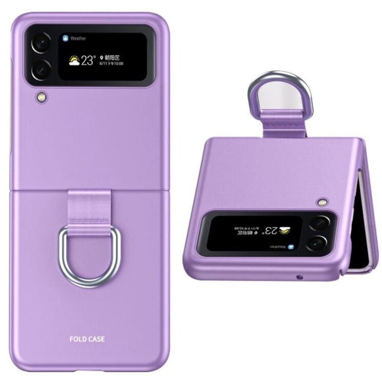 Защитный чехол Deexe Ring Case для Samsung Galaxy Flip 4 - Purple: фото 1 из 8
