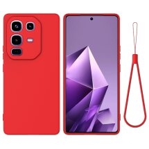 Защитный чехол Deexe Silicone Case для Infinix Note 50 / Note 50 Pro - Red: фото 1 из 8