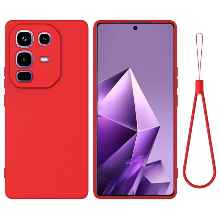 Защитный чехол Deexe Silicone Case для Infinix Note 50 / Note 50 Pro - Red: фото 1 из 8