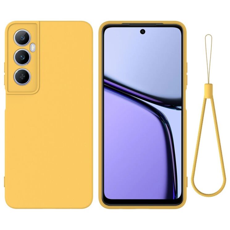 Захисний чохол Deexe Silicone Case для Realme C65 - Yellow: фото 1 з 8
