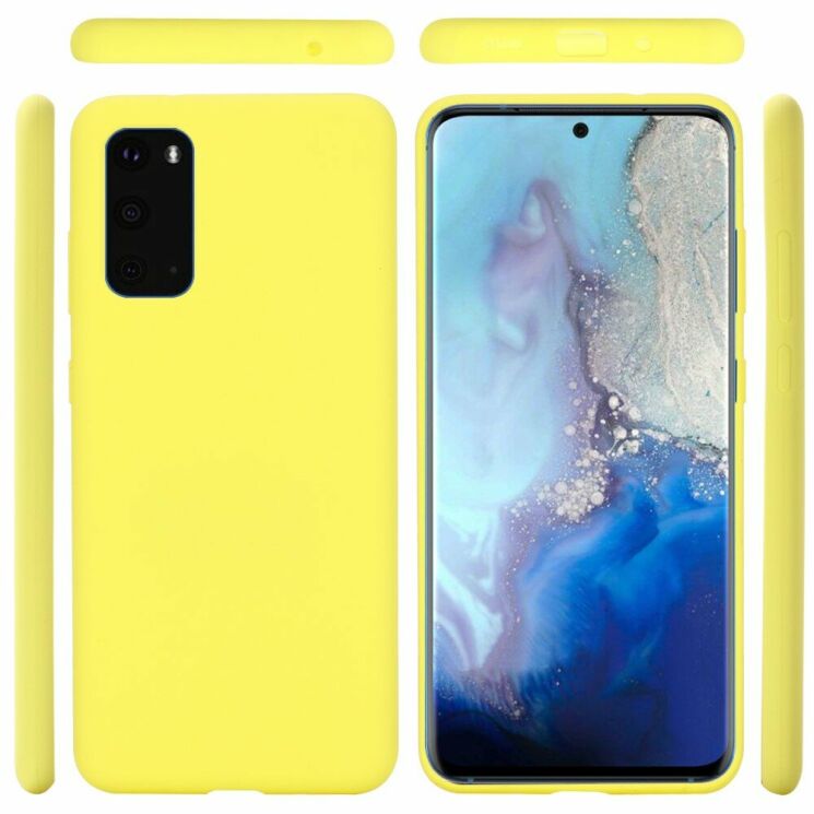Защитный чехол Deexe Silicone Case для Samsung Galaxy S20 Plus (G985) - Yellow: фото 6 из 6
