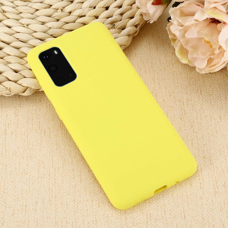 Защитный чехол Deexe Silicone Case для Samsung Galaxy S20 Plus (G985) - Yellow: фото 5 из 6