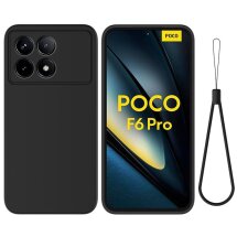 Защитный чехол Deexe Silicone Case для Xiaomi Poco F6 Pro - Black: фото 1 из 8