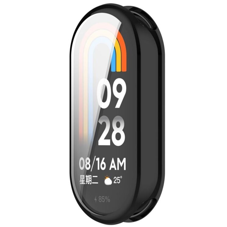 Защитный чехол Deexe Silicone Frame для Xiaomi Mi Smart Band 8 / 9 - Black: фото 2 из 8