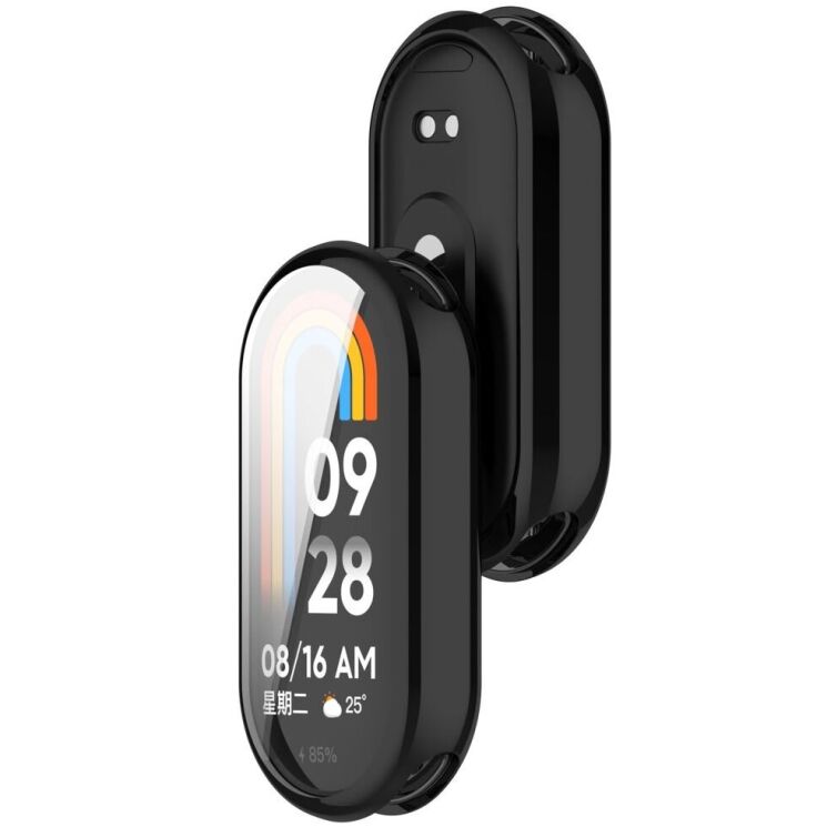 Защитный чехол Deexe Silicone Frame для Xiaomi Mi Smart Band 8 / 9 - Black: фото 3 из 8