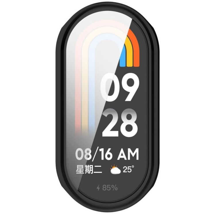 Защитный чехол Deexe Silicone Frame для Xiaomi Mi Smart Band 8 / 9 - Black: фото 6 из 8