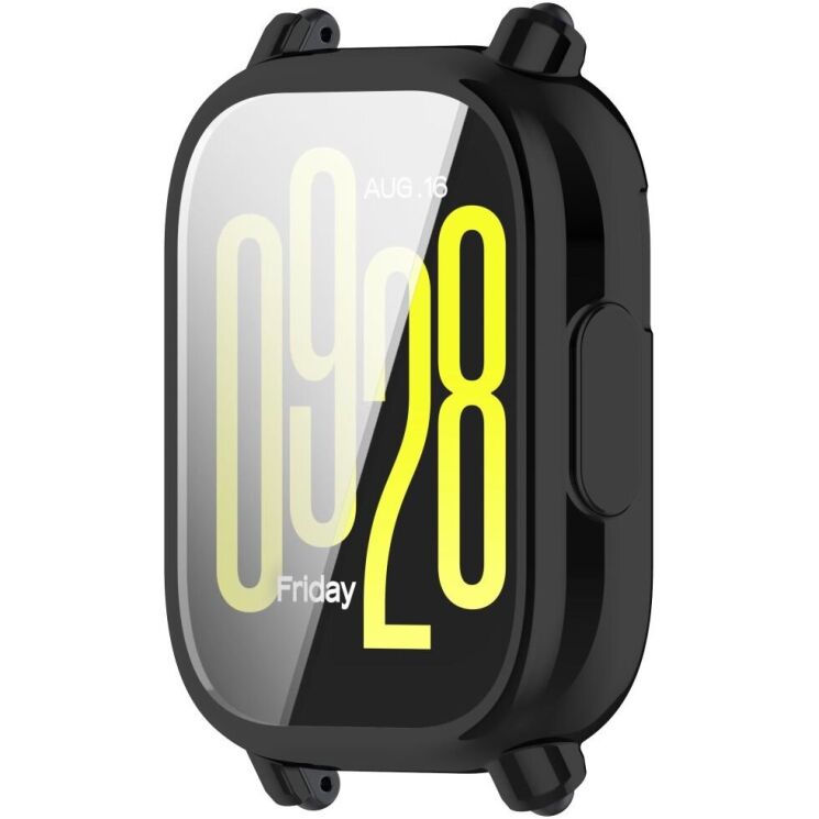 Защитный чехол Deexe Silicone Frame для Xiaomi Redmi Watch 5 Active - Black: фото 2 из 7